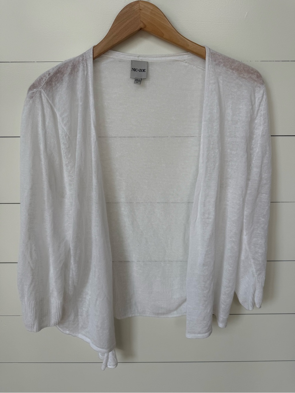 Nic & Zoe Sweater 4 way Paper White Convertible Cardigan Large - Picture 4 of 16